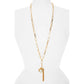 Cammie's Long Chain Necklace With Tassel, Pearl, & Coin Charms