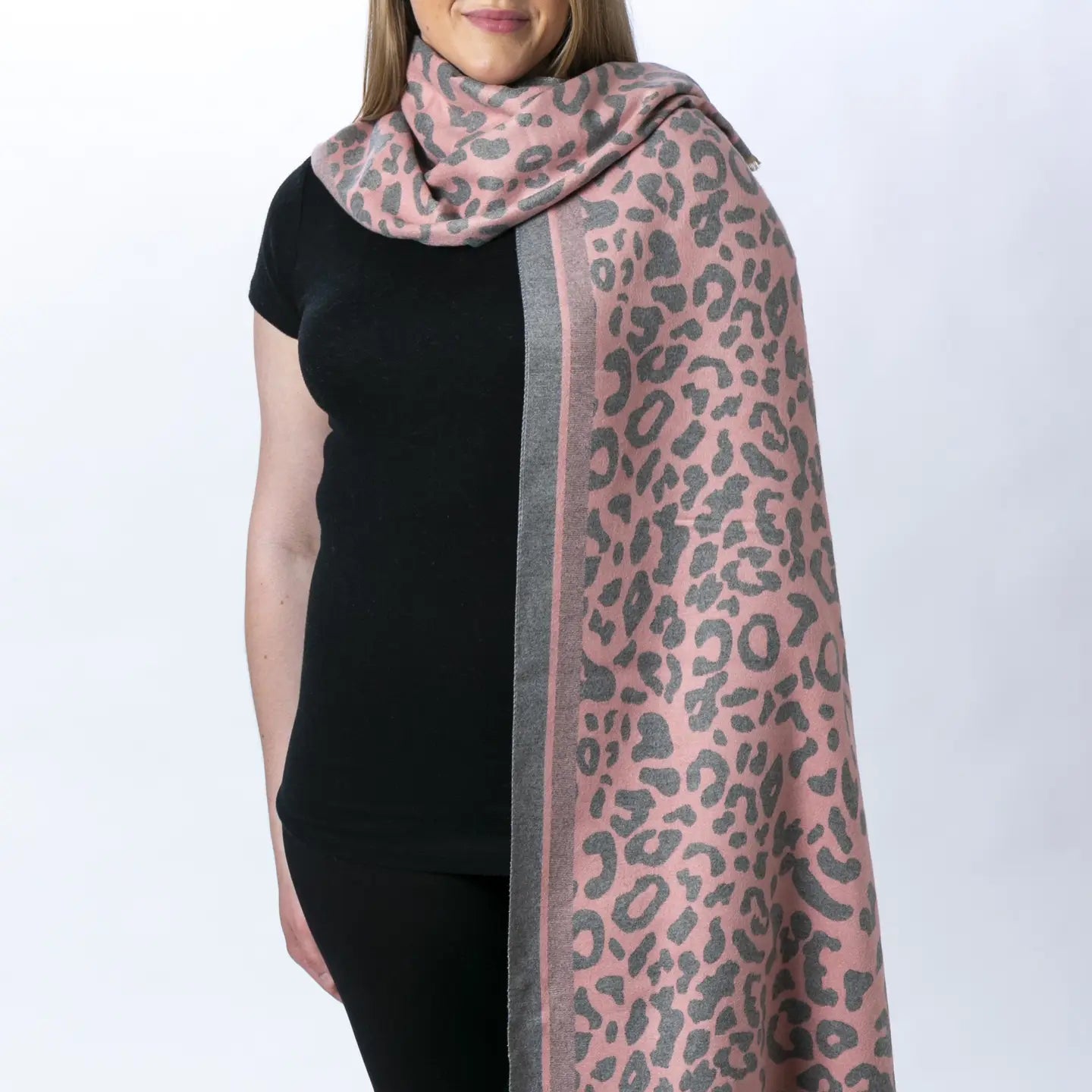 Gracie's Pink & Gray Scarf