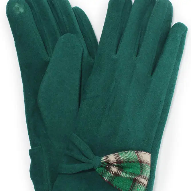 Patty's Plaid Adorned Gloves