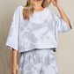 Gray Tie-Dye Shorts Set