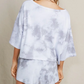 Gray Tie-Dye Shorts Set