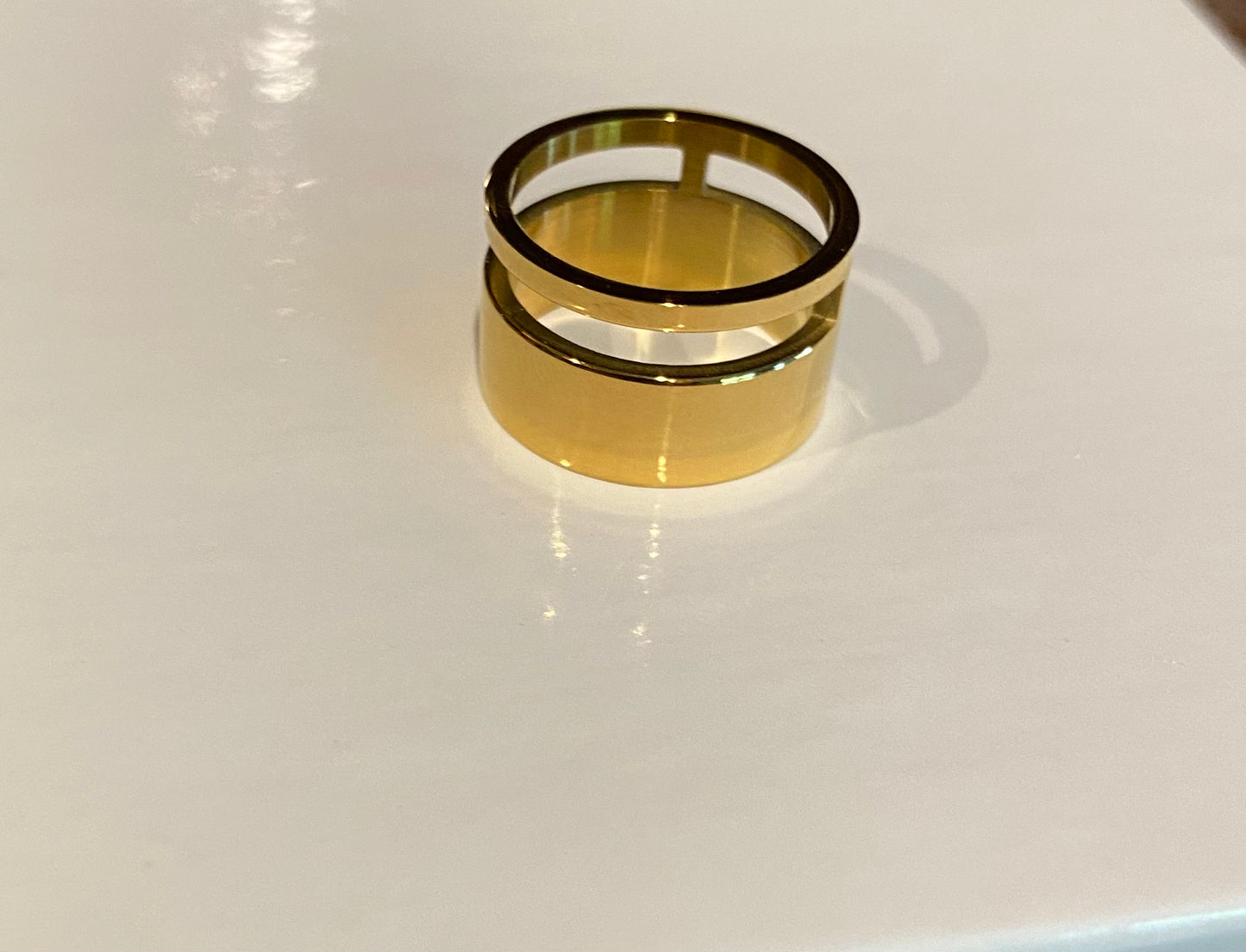 Geo Wide Bar Ring