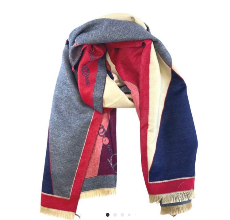 Navy/Red Wrap